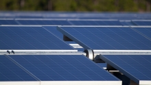 Closeup of Solar Panels Outdoors (Picture Taken in Florida)